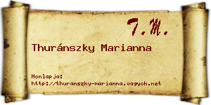 Thuránszky Marianna névjegykártya