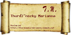 Thuránszky Marianna névjegykártya